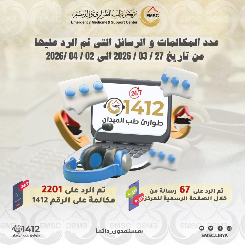 WhatsApp Image 2026 04 04 at 8.50.57 PM - الإحصائية الأسبوعية لغرفة الطوارئ – مركز طب الطوارئ والدعمالفترة من 27 مارس إلى ...